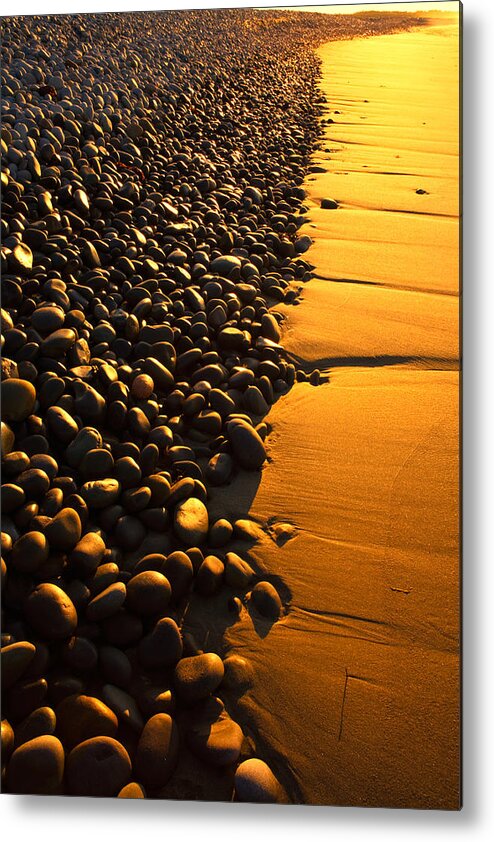 Sunrise Metal Print featuring the photograph Beach Stones At Sunrise by Irwin Barrett