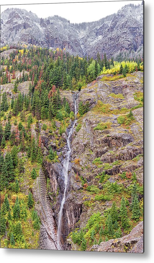 Aspen Trees Metal Print featuring the photograph Bear Creek Falls by Victor Culpepper