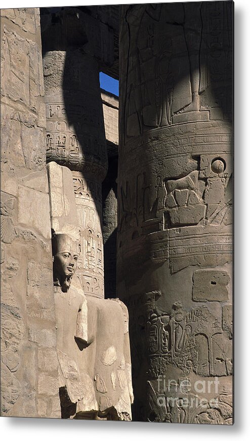 Egypt Metal Print featuring the photograph Belief in the Hereafter - Luxor Karnak Temple #1 by Urft Valley Art \ Matt J G Maassen-Pohlen