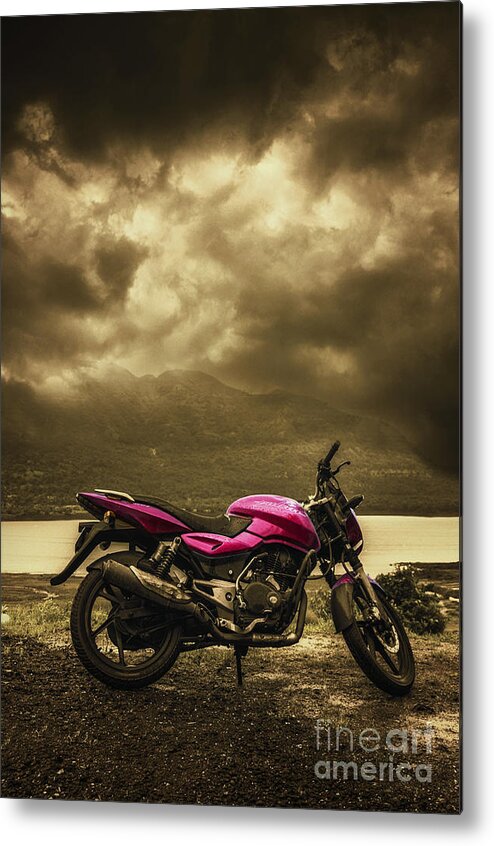 Motorbike Metal Print featuring the photograph Bike by Charuhas Images