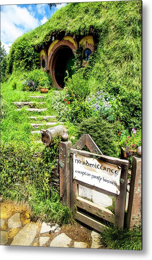 Hobbits Metal Print featuring the photograph Bilbo's Hobbit Hole by Kathryn McBride