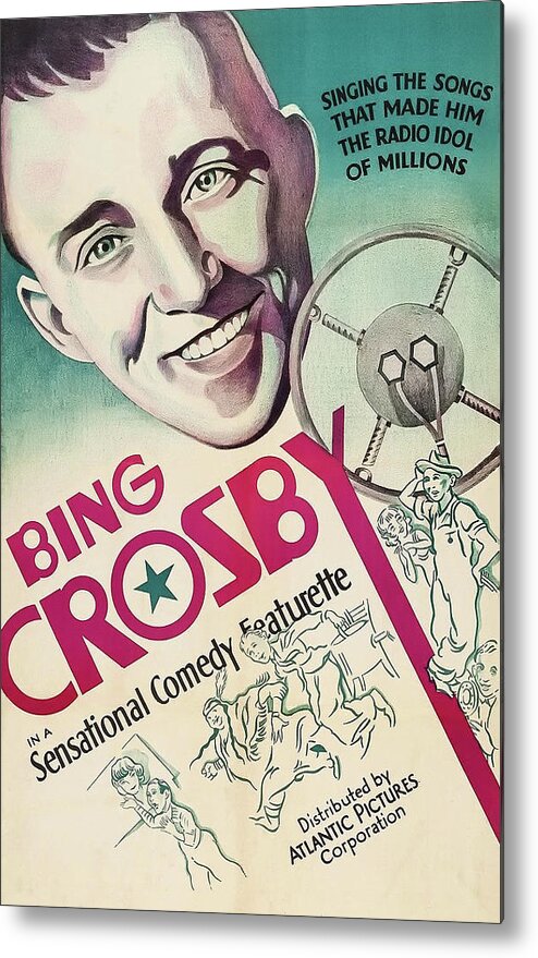 Movie Metal Print featuring the mixed media Bing Crosby 1939 by Mountain Dreams