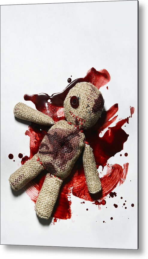 Doll Metal Print featuring the photograph Bleedick sack doll by Jaroslaw Blaminsky