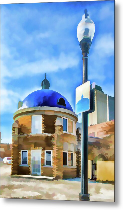 Blue Dome District Metal Print featuring the photograph Blue Dome District Impression by Bert Peake