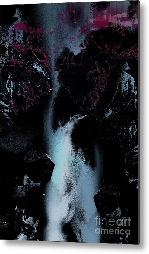 Blue Falls Metal Print featuring the photograph Blue Falls by Bruno Santoro