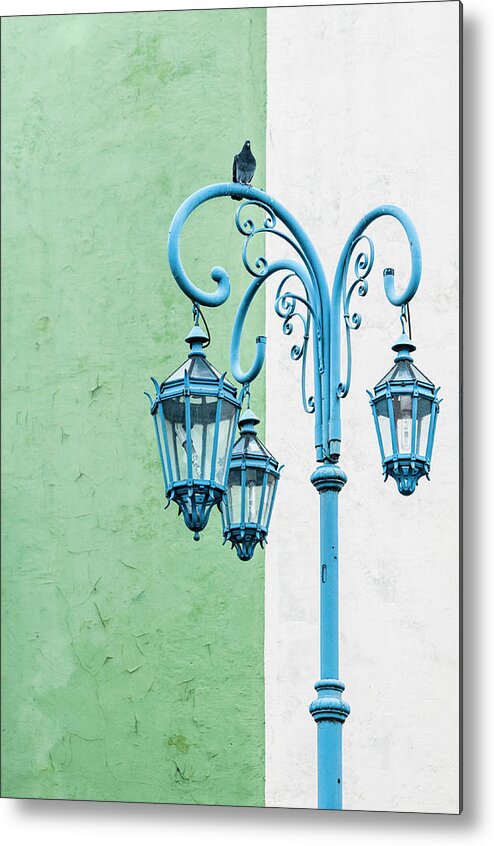 Buenos Aires Metal Print featuring the photograph Blue,green and white by Usha Peddamatham