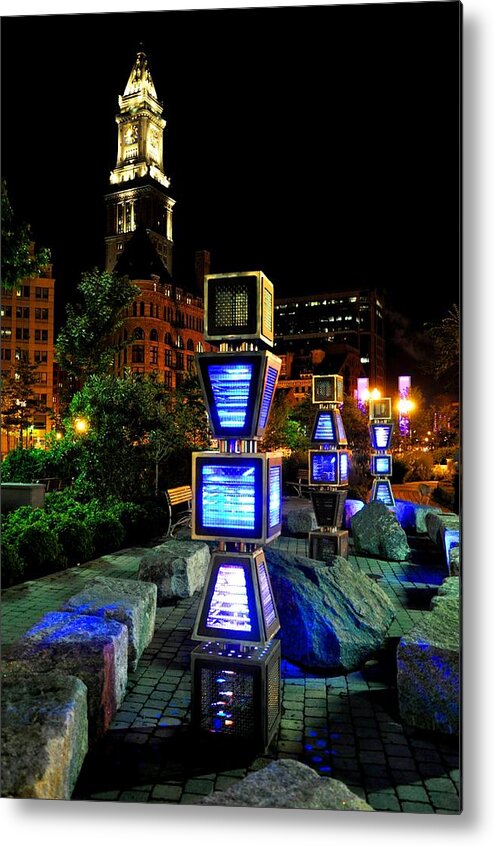 Boston Metal Print featuring the photograph Boston Jetson Lights 1 by Andrew Dinh