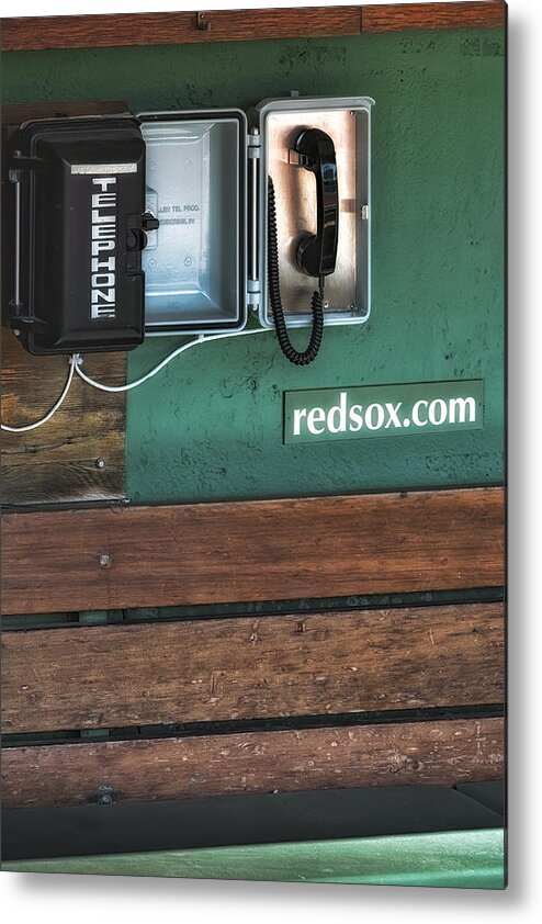 Boston Metal Print featuring the photograph Boston Red Sox Dugout Telephone by Susan Candelario