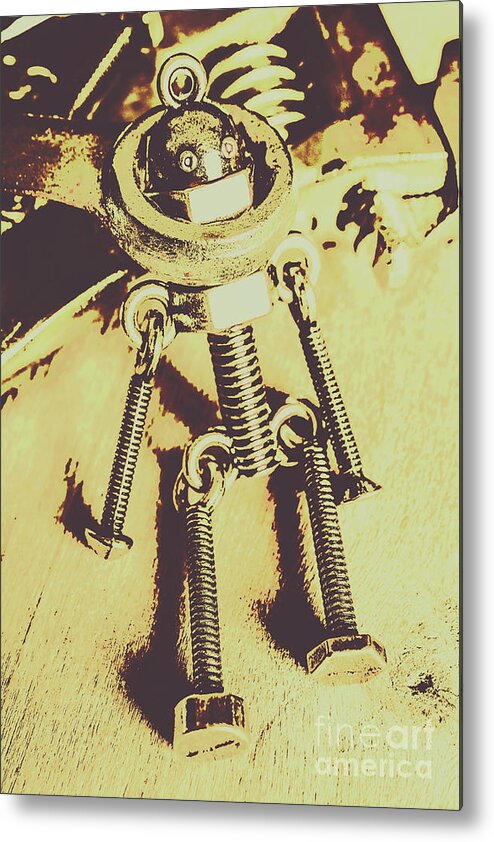 Service Metal Print featuring the photograph Bot the builder by Jorgo Photography