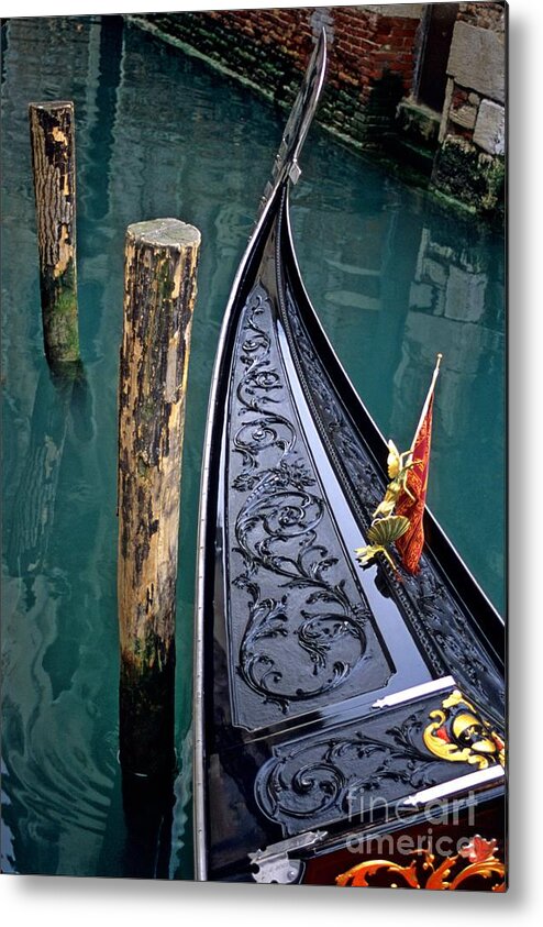Italy Metal Print featuring the photograph Bow Of Gondola In Venice by Michael Henderson