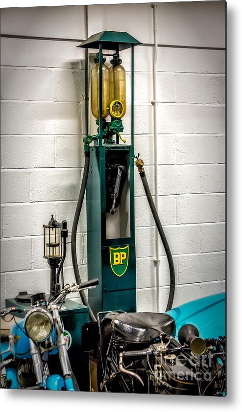 Gas Pumps Metal Print featuring the photograph BP Gas Pump by Adrian Evans