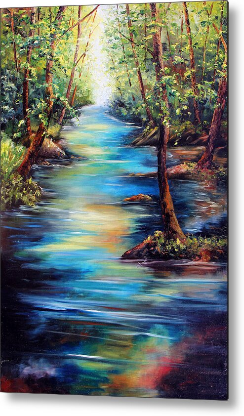 Stream Metal Print featuring the painting Breaking Through by Meaghan Troup
