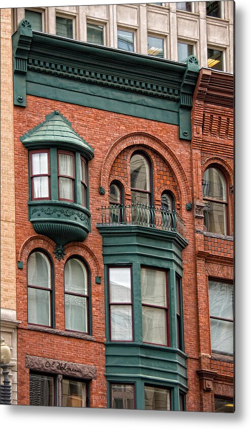 Structure Metal Print featuring the photograph Brick And Green by Christopher Holmes