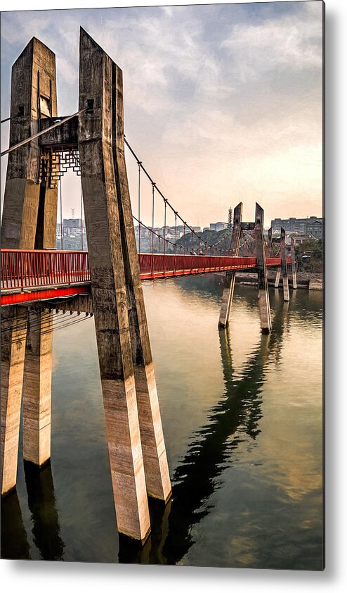 China Metal Print featuring the photograph Bridge of Luck by Maria Coulson