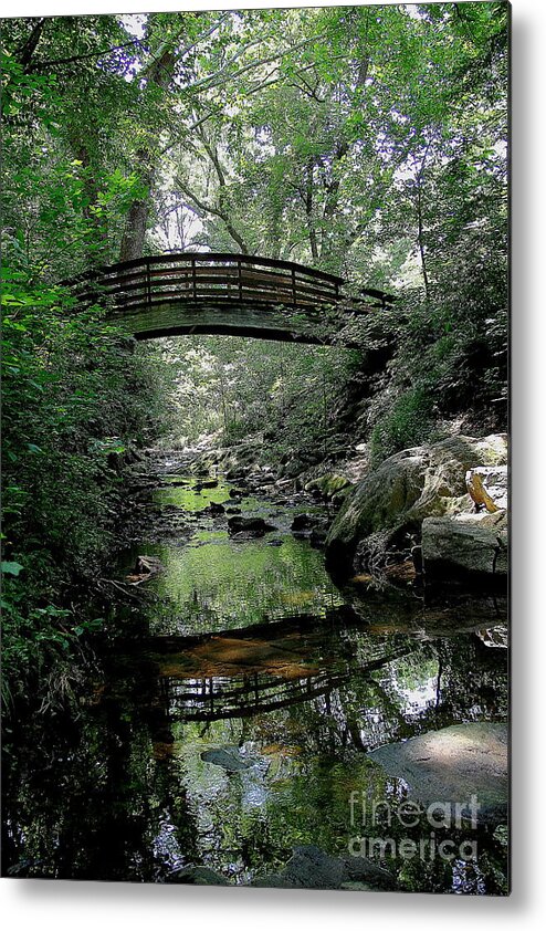 Bridge Metal Print featuring the photograph Bridge Reflections by Allen Nice-Webb