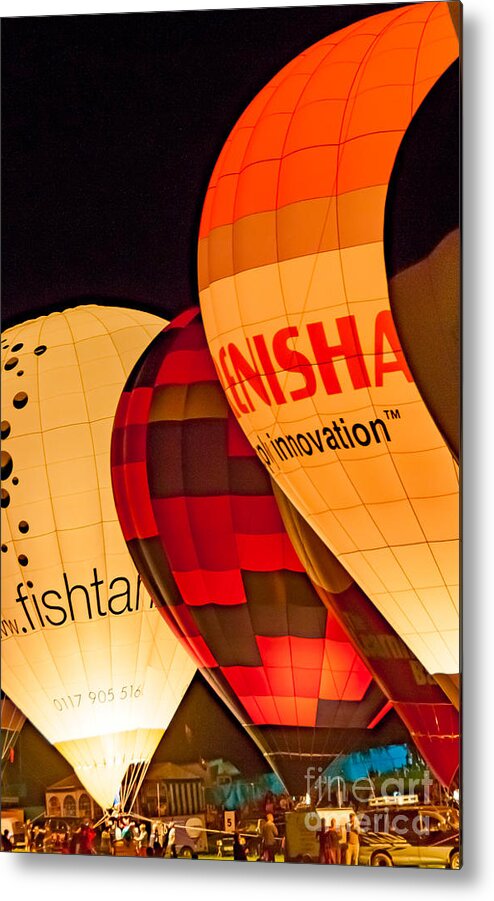 Bristol Metal Print featuring the photograph Bristol Balloon Fiesta - Night Glow by Colin Rayner