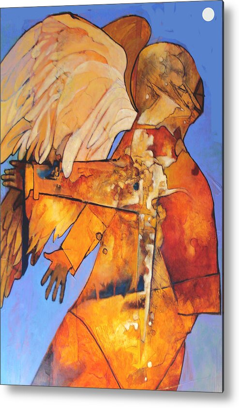 Figure Metal Print featuring the painting Broken Wings by Dale Witherow