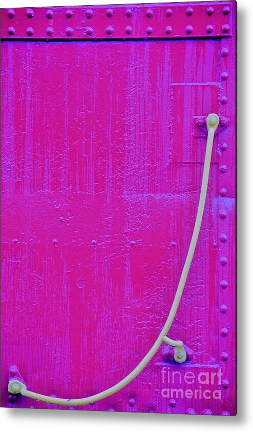 Caboose Metal Print featuring the photograph Caboose Handrail by Merle Grenz