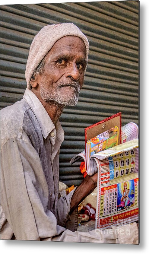 India Metal Print featuring the photograph Calendar Seller by Werner Padarin