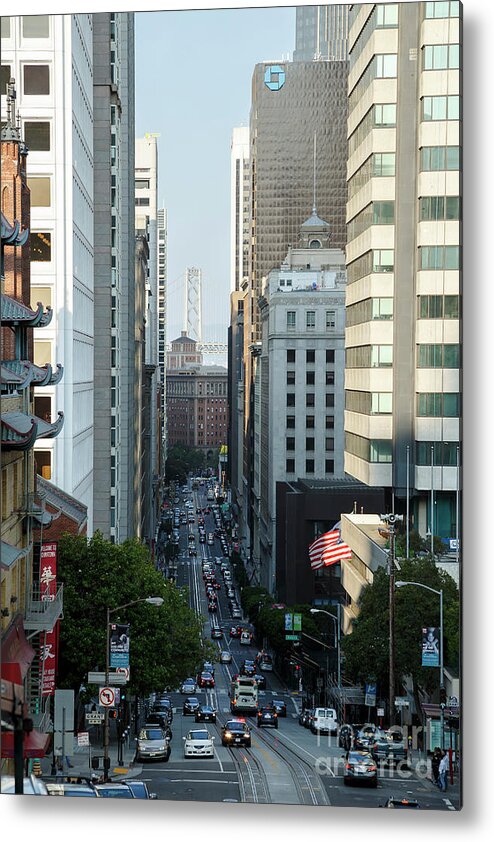  San Francisco California Street Metal Print featuring the photograph California Street San Francisco by Andy Myatt