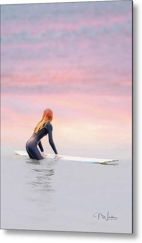 California Metal Print featuring the photograph California Surfer Girl II by Norma Warden