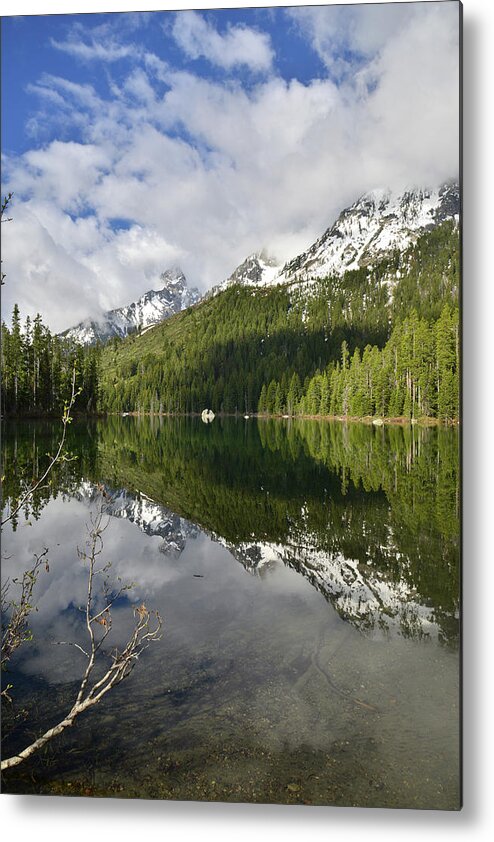 Grand Teton National Park Metal Print featuring the photograph Calm Reflection on String Lake by Ray Mathis