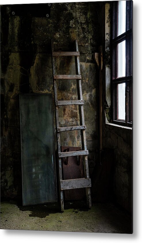 Iceland Metal Print featuring the photograph Cannery Ladder by Tom Singleton