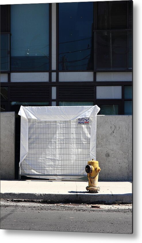Urban Metal Print featuring the photograph Canvas And Hydrant by Kreddible Trout