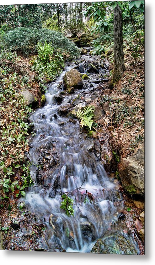 Water Metal Print featuring the photograph Cascading Water by Cricket Hackmann