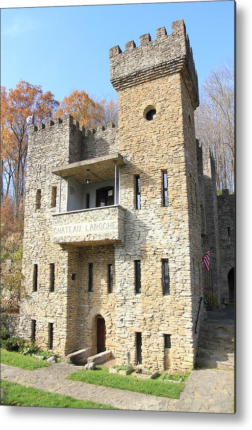 Chateau Laroche Metal Print featuring the photograph Castle in Loveland, Ohio by Karen Ruhl