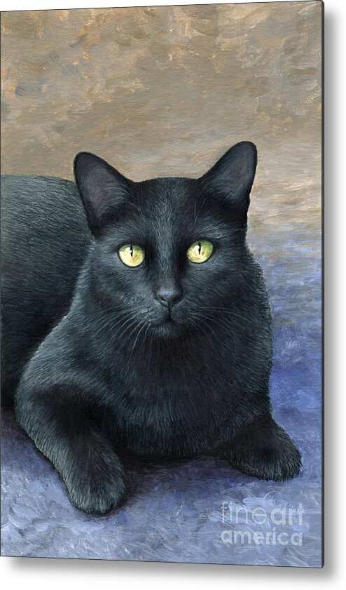 Cat Metal Print featuring the painting Cat 621 by Lucie Dumas