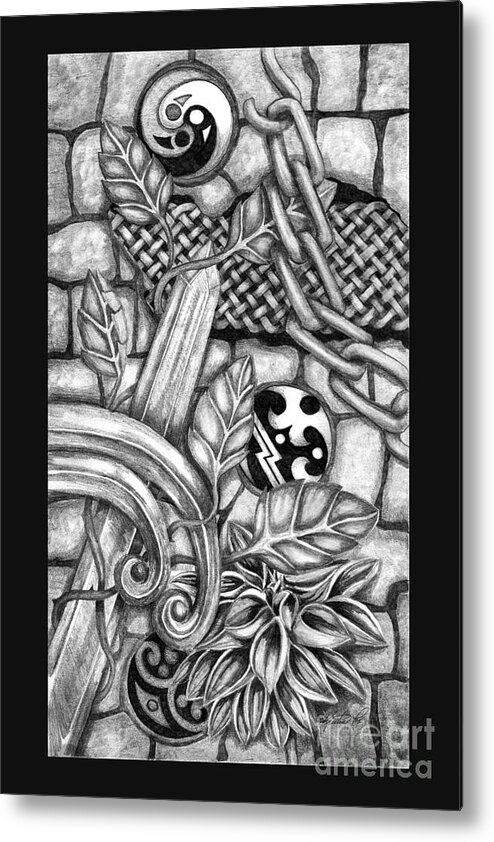 Artoffoxvox Metal Print featuring the drawing Celtic Surreality by Kristen Fox