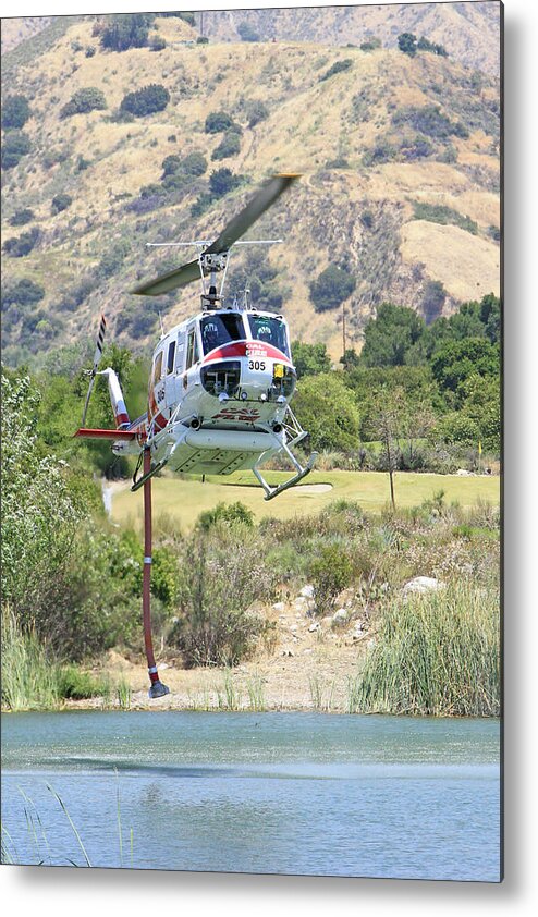Cal Fire Metal Print featuring the photograph CF Water Pick Up by Shoal Hollingsworth