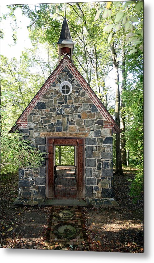 Stone Chapel Metal Print featuring the photograph Chapel In the Woods by Emery Graham