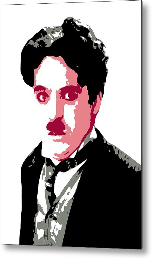 Charlie Chaplin Metal Print featuring the digital art Charlie Chaplin by DB Artist