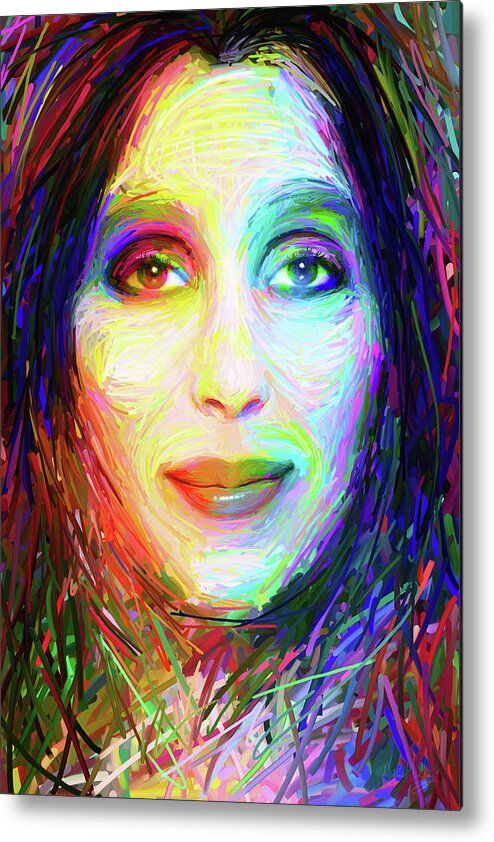 Cher Metal Print featuring the digital art Cheryl Sarkisian by Matthew Lindley