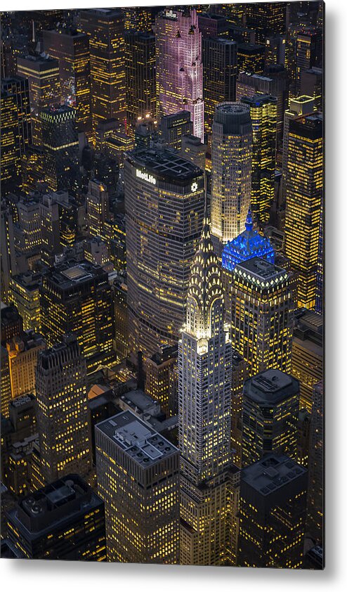 Aerial View Metal Print featuring the photograph Chrysler Building Aerial View by Susan Candelario