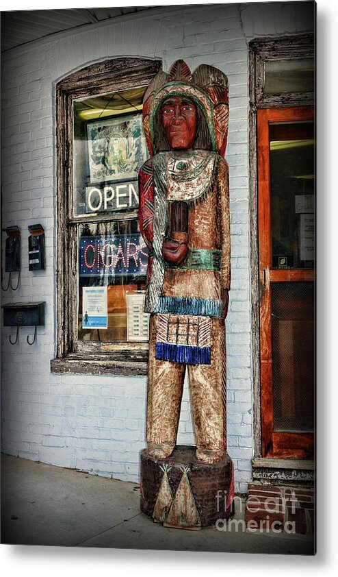 Paul Ward Metal Print featuring the photograph Cigar Store Indian by Paul Ward
