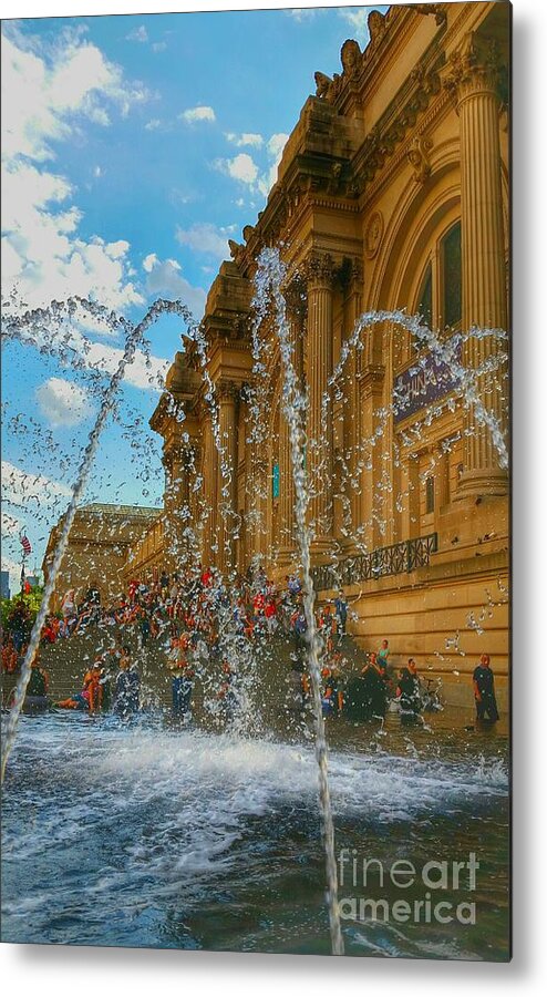 Fountain Metal Print featuring the photograph City Fountain by Raymond Earley