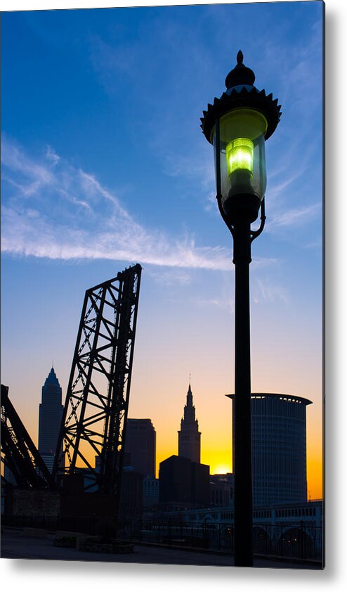 Cleveland Metal Print featuring the photograph Cleveland Morning by the Lamp Post by Clint Buhler