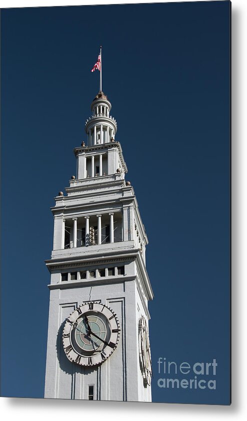 Built Metal Print featuring the photograph Clock tower of the train station in San Francisco by Amanda Mohler