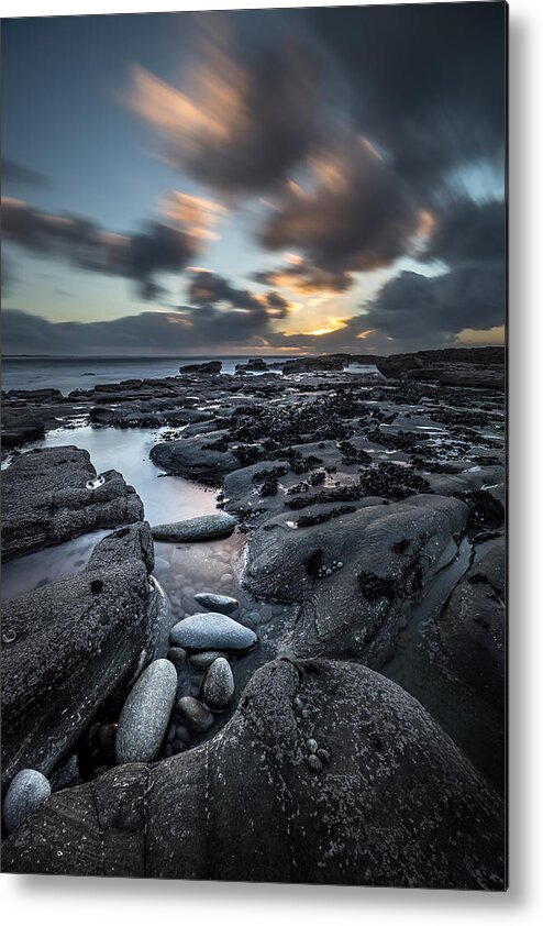 Blu Metal Print featuring the photograph Cloghaundine - Liscannor, Ireland - Seascape photography by Giuseppe Milo