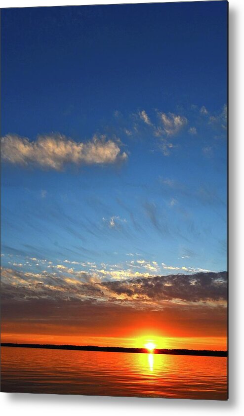 Abstract Metal Print featuring the photograph Clouds At Sunset Two by Lyle Crump