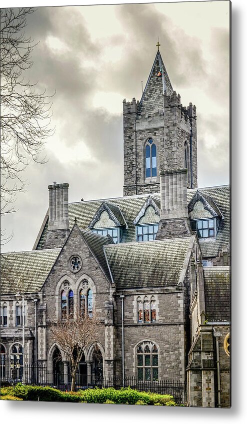 Clouds Metal Print featuring the photograph Cloudy Christ Church by Synda Whipple