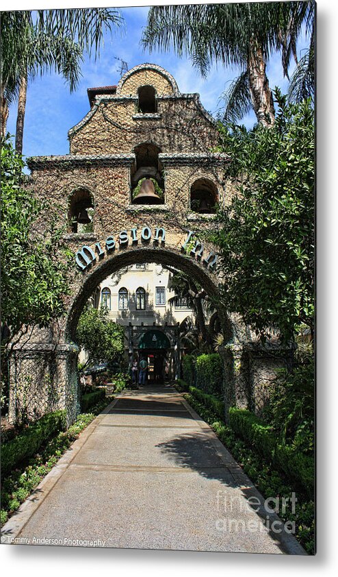 Mission Inn Metal Print featuring the photograph Coach Entrance by Tommy Anderson