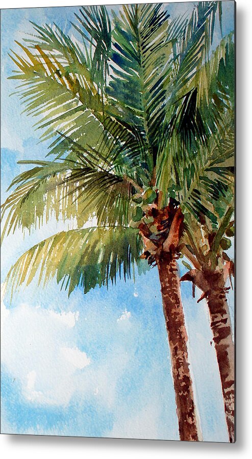 Coconut Palm Metal Print featuring the painting Coconut Palm by Peter Sit