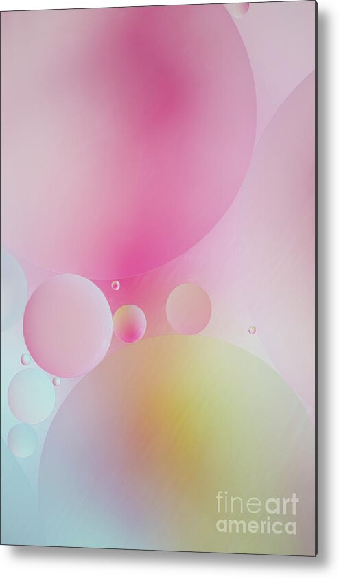 Abstract Metal Print featuring the photograph Colorful bubbles by Elena Nosyreva