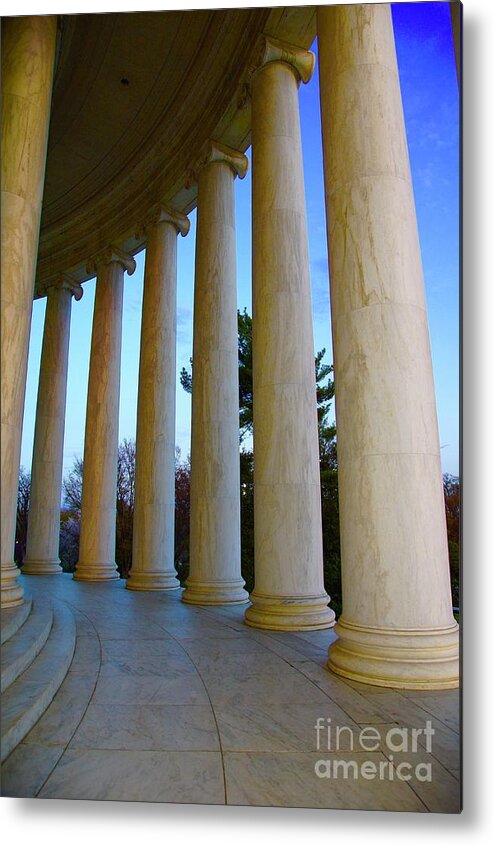 Jefferson Memorial Metal Print featuring the photograph Columns at Jefferson by Megan Cohen