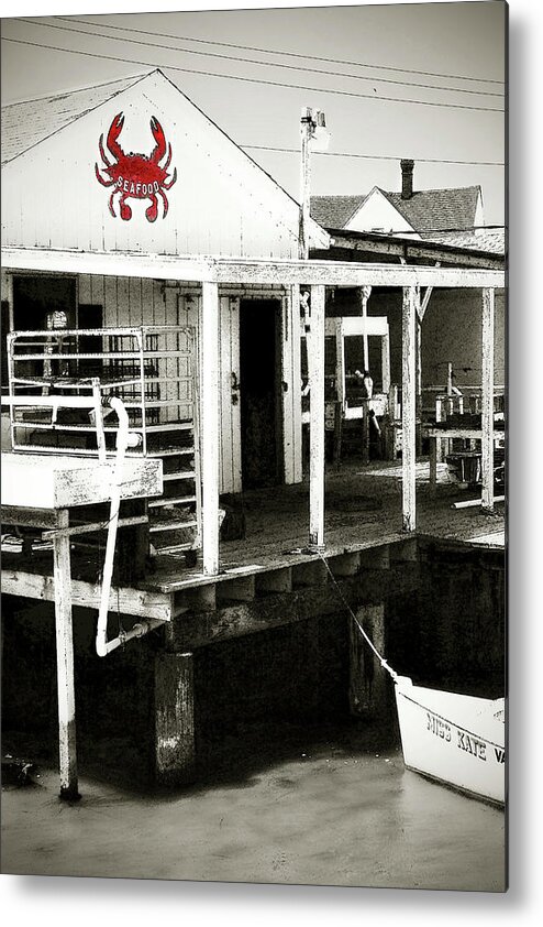 Photo Metal Print featuring the photograph Crab Shack 1 by Alan Hausenflock