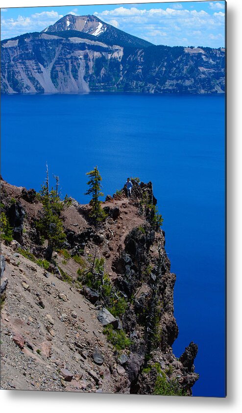 Landscape Metal Print featuring the photograph Crater Lake Point Overlook by Tikvah's Hope